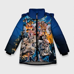 Куртка зимняя для девочки Iron Maiden: Skeletons, цвет: 3D-светло-серый
