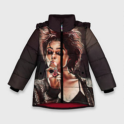 Куртка зимняя для девочки Марла с сигаретой, цвет: 3D-красный