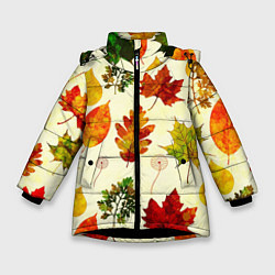 Куртка зимняя для девочки Осень, цвет: 3D-черный