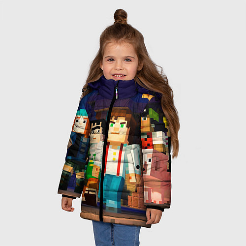 Зимняя куртка для девочки Minecraft Men's / 3D-Красный – фото 3