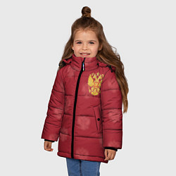 Куртка зимняя для девочки Сборная России по футболу, цвет: 3D-красный — фото 2