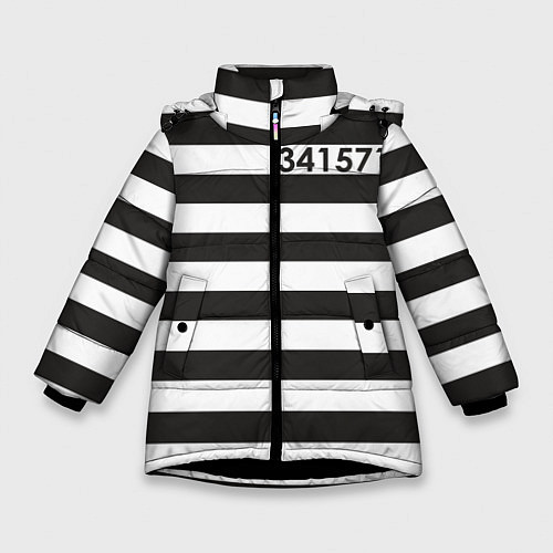 Зимняя куртка для девочки Заключенный / 3D-Черный – фото 1