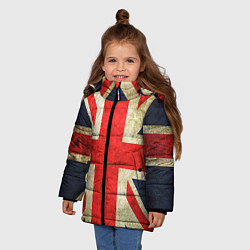 Куртка зимняя для девочки Великобритания, цвет: 3D-красный — фото 2