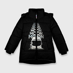 Куртка зимняя для девочки Космонавт 2, цвет: 3D-черный