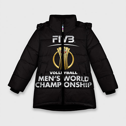 Зимняя куртка для девочки Волейбол 93 / 3D-Черный – фото 1