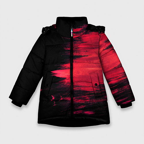 Зимняя куртка для девочки Краска / 3D-Черный – фото 1