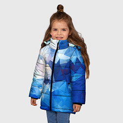 Куртка зимняя для девочки Абстракция, цвет: 3D-черный — фото 2