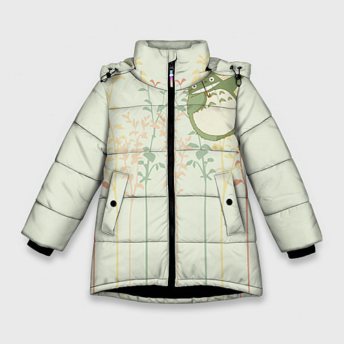 Зимняя куртка для девочки Тоторо / 3D-Черный – фото 1