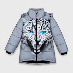 Куртка зимняя для девочки Мяу, цвет: 3D-черный