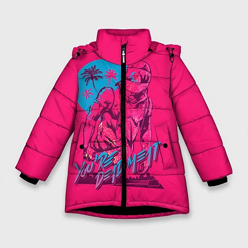Зимняя куртка для девочки You're dead meat / 3D-Черный – фото 1