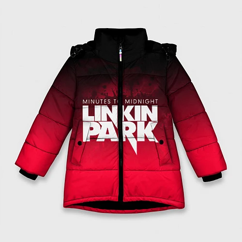 Зимняя куртка для девочки Linkin Park: Minutes to midnight / 3D-Черный – фото 1