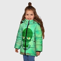 Куртка зимняя для девочки Убийца Крок, цвет: 3D-черный — фото 2