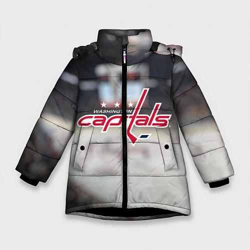 Зимняя куртка для девочки Washington Capitals / 3D-Черный – фото 1