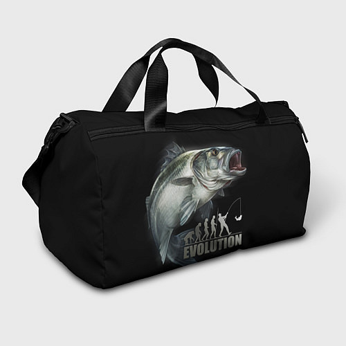 Спортивная сумка Эволюция рыбалки / 3D-принт – фото 1