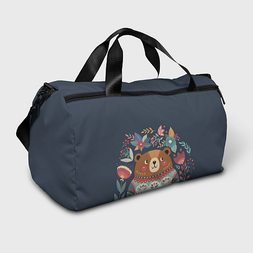 Спортивная сумка Осенний медведь / 3D-принт – фото 1