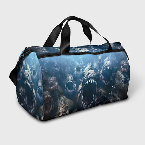 Спортивная сумка Голодные пираньи / 3D-принт – фото 1