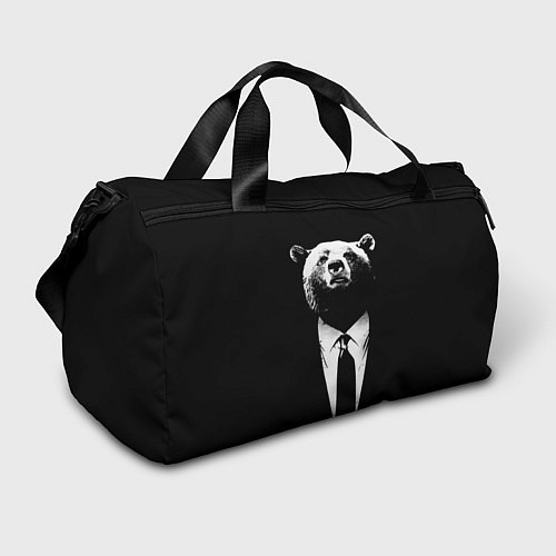 Спортивная сумка Медведь бизнесмен / 3D-принт – фото 1