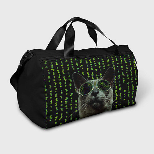 Спортивная сумка Кот в матрице / 3D-принт – фото 1