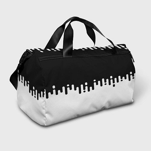 Спортивная сумка Чёрно-белый узор / 3D-принт – фото 1