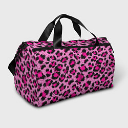 Сумки спортивные Розовый леопард, цвет: 3D-принт