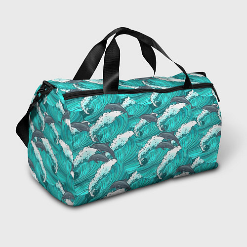 Спортивная сумка Лазурные дельфины / 3D-принт – фото 1