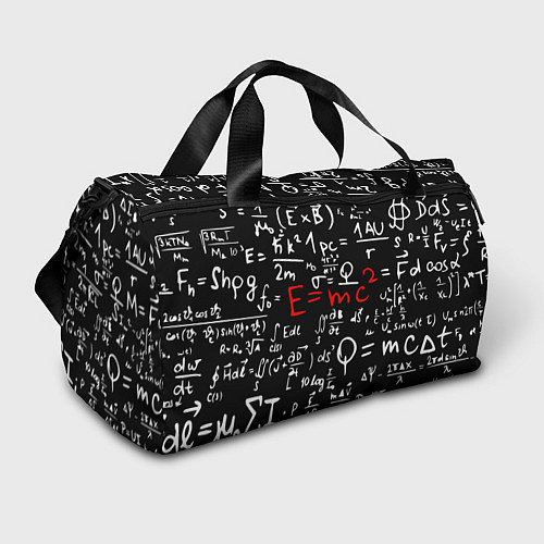 Спортивная сумка E=mc2: Black Style / 3D-принт – фото 1
