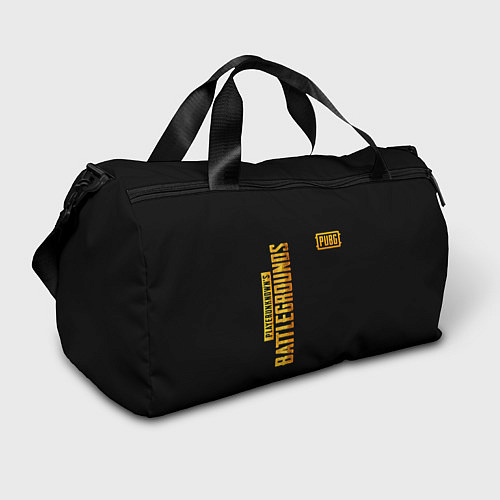 Спортивная сумка PUBG: Black Style / 3D-принт – фото 1