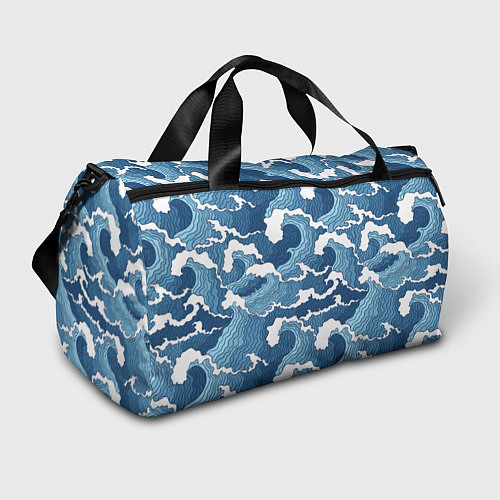 Спортивная сумка Морские волны графика / 3D-принт – фото 1