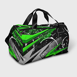Спортивная сумка Black and green corners