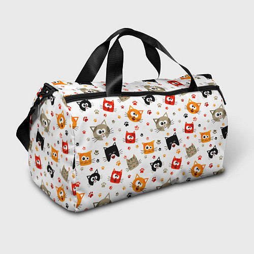 Спортивная сумка Котики с лапками / 3D-принт – фото 1