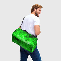 Сумки спортивные ОГОНЬ GREEN NEON, цвет: 3D-принт — фото 2