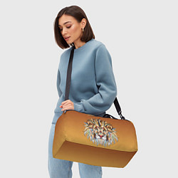 Сумки спортивные Стилизованный арт ЛЕВ морда, цвет: 3D-принт — фото 2