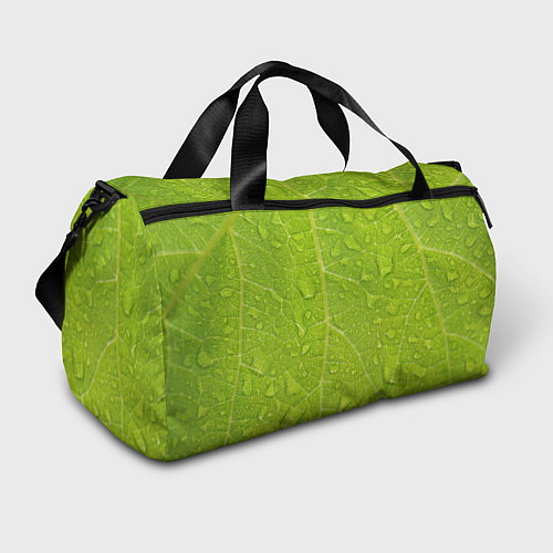 Спортивная сумка Листок с росой / 3D-принт – фото 1