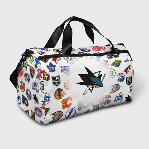 Спортивная сумка San Jose Sharks NHL teams pattern / 3D-принт – фото 1
