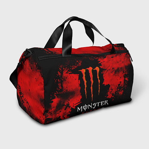 Спортивная сумка Red grunge monster energy / 3D-принт – фото 1