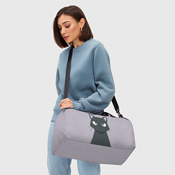 Сумки спортивные Чёрный кот, цвет: 3D-принт — фото 2