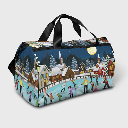Спортивная сумка Рождественский каток / 3D-принт – фото 1