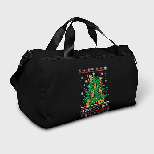 Спортивная сумка Meowy christmas / 3D-принт – фото 1