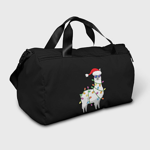 Спортивная сумка Рождественская Лама / 3D-принт – фото 1