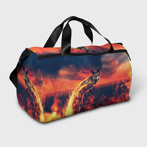 Спортивная сумка Огненная лиса / 3D-принт – фото 1