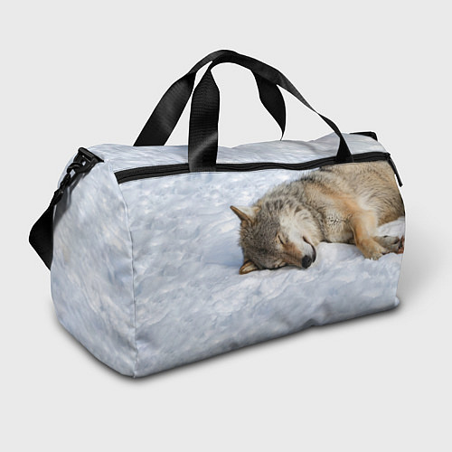 Спортивная сумка Спящий Волк / 3D-принт – фото 1