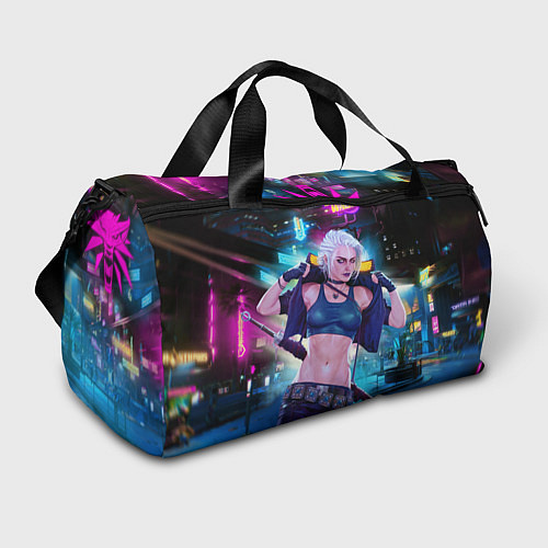 Спортивная сумка Cyberpunk 2077 Цири / 3D-принт – фото 1