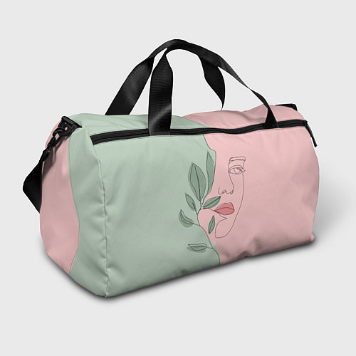 Спортивная сумка Девушка с листьями / 3D-принт – фото 1