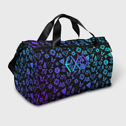 Спортивная сумка EXO K-POP LogoBombing / 3D-принт – фото 1