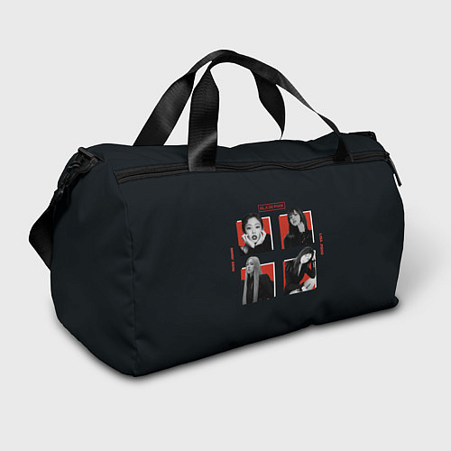 Спортивная сумка BLACKPINK Red and black / 3D-принт – фото 1