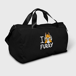 Спортивная сумка I love furry