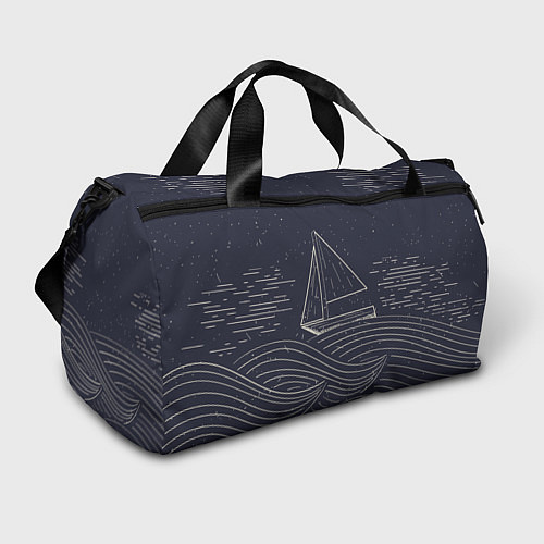 Спортивная сумка Одинокий корабль в море / 3D-принт – фото 1