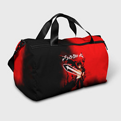 Спортивная сумка Чёрный Аста красный туман