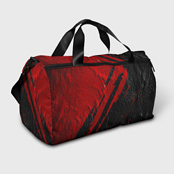Спортивная сумка Красное чёрное 3D