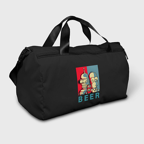 Спортивная сумка Гомер х Бендер / 3D-принт – фото 1